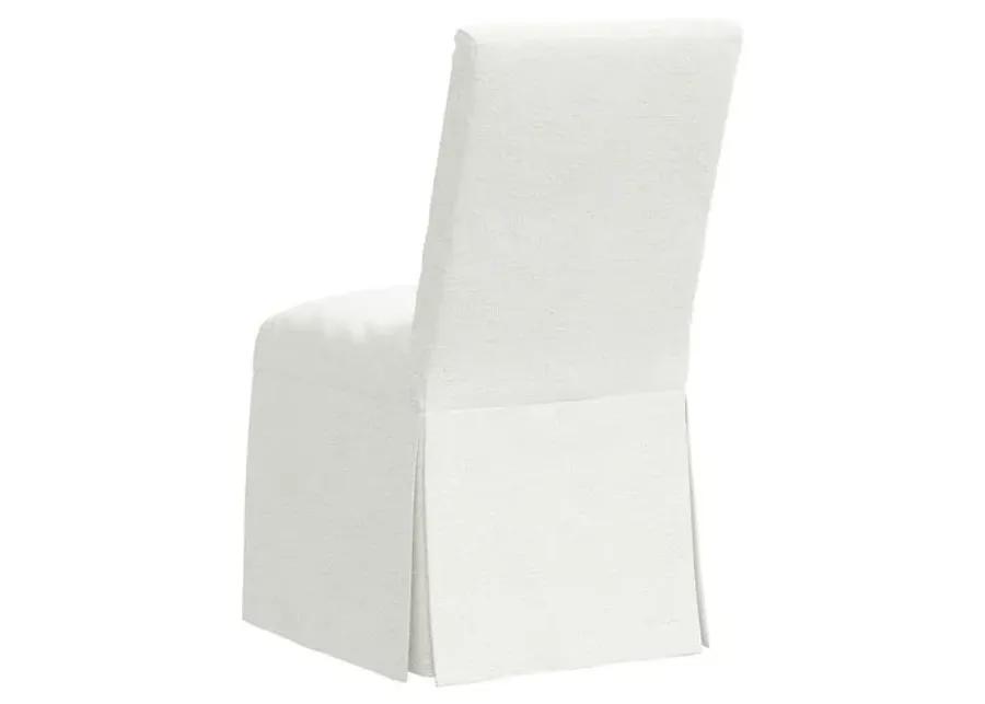 Owen Bouclé Slipcover Side Chair - White