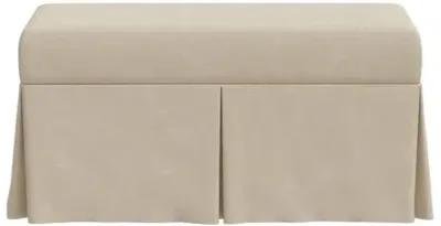 Hayworth Faux Leather Storage Bench - Beige