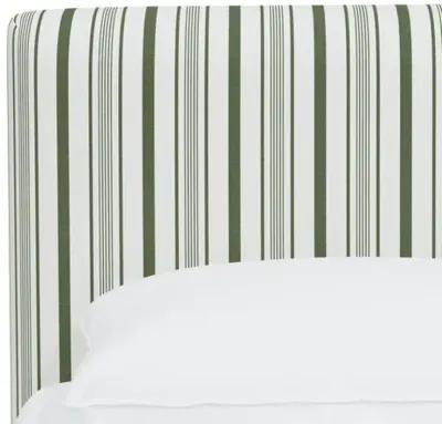 Novak Platform Bed - Luli Stripe - Green