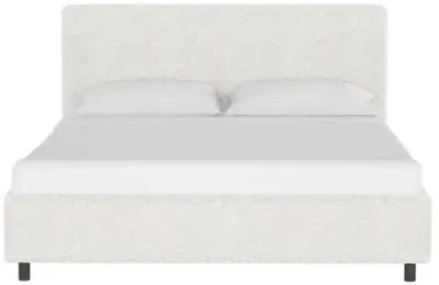 Novak Boucle Platform Bed - White