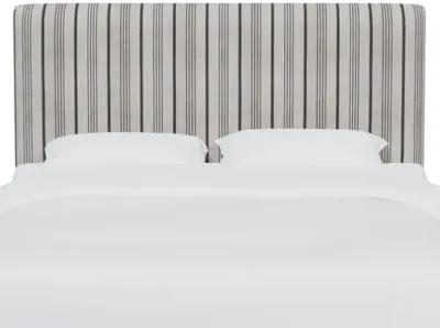 Novak Alcot Stripe Headboard - Coal - Black