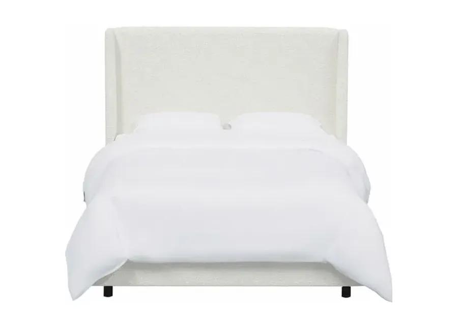 Kelly Wingback Bed - Handcrafted - White