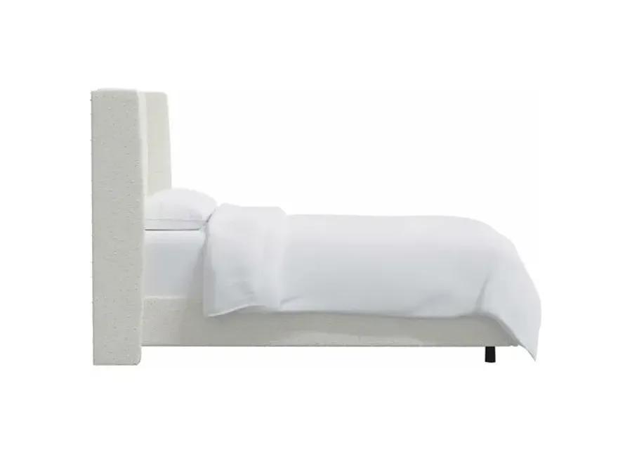 Kelly Wingback Bed - Handcrafted - White