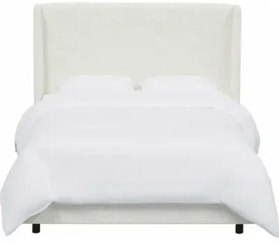 Kelly Wingback Bed - Handcrafted - White