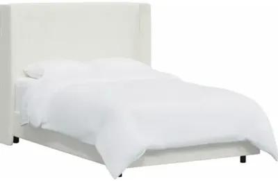 Kelly Wingback Bed - Handcrafted - White