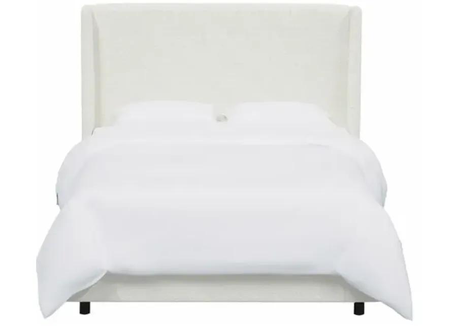 Kelly Wingback Bed - Handcrafted - White