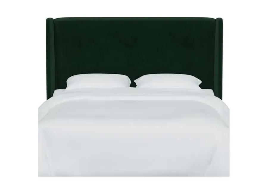 Kelly Velvet Wingback Headboard - Green