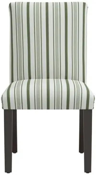 Shannon Side Chair - Luli Stripe - Green