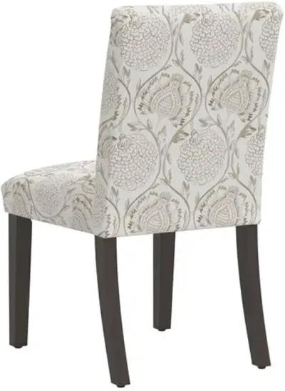 Shannon Side Chair - Ranjit Floral - Handcrafted - Brown