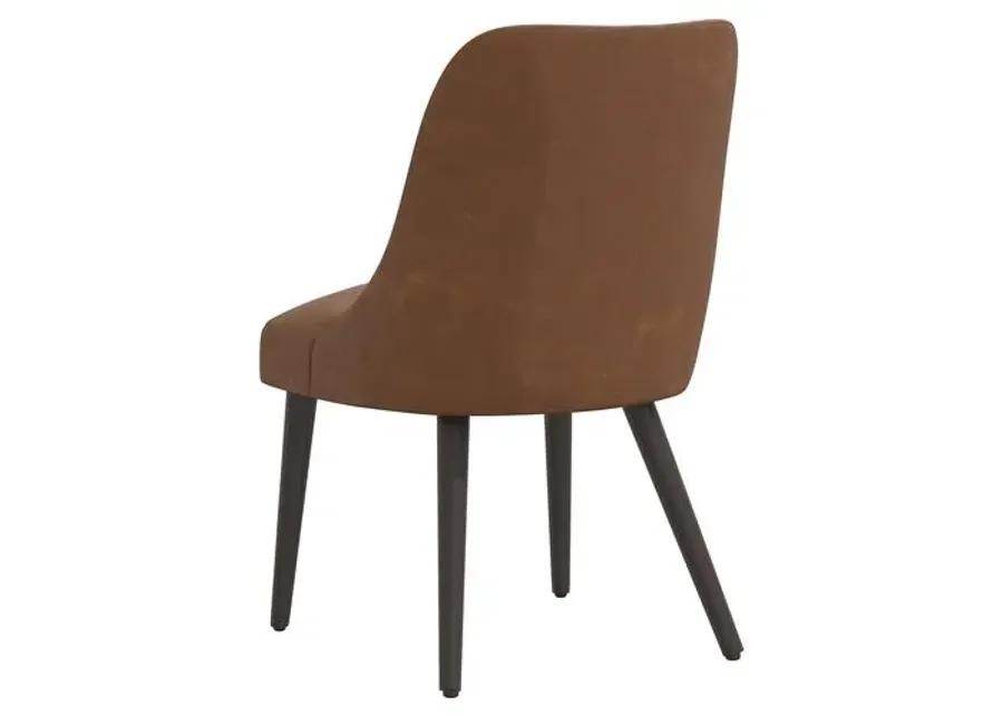 Barron Side Chair - Faux Leather - Brown