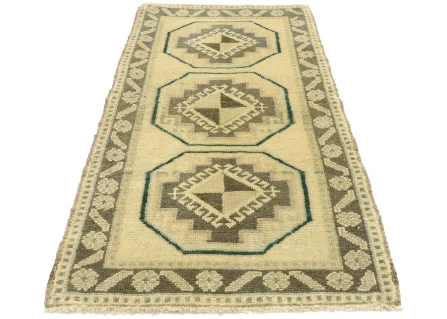 Vintage Turkish Yastik Rug - 1'7 x 3'1 - Esmaili Rugs & Antiques - Beige - Beige