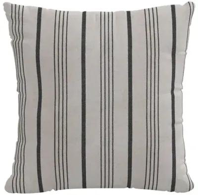 Alcot Stripe Pillow - Graphite