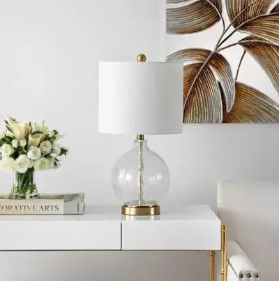 Cadence Glass Lamp - Gold/White