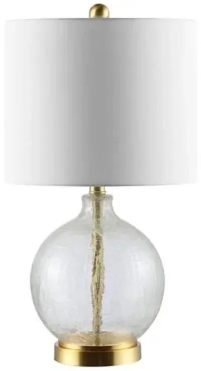 Cadence Glass Lamp - Gold/White