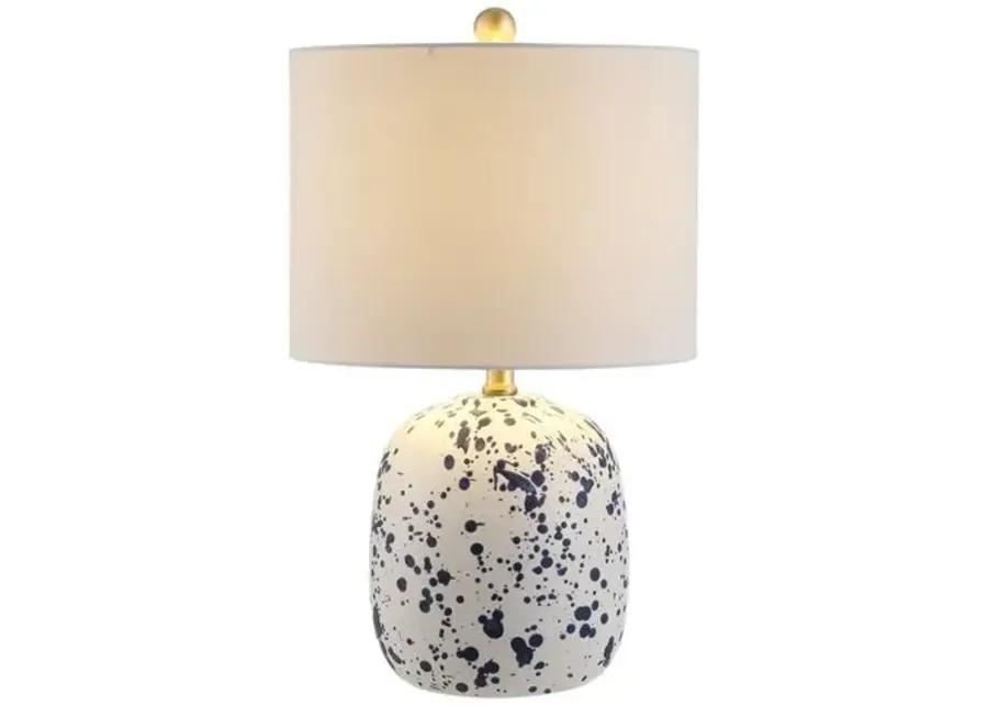 Jackson Splatter Table Lamp - Ivory/Blue