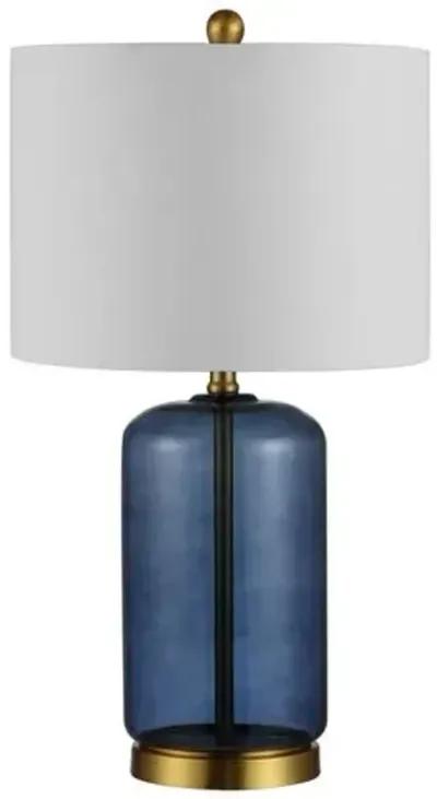 Bella Glass Table Lamp - Blue