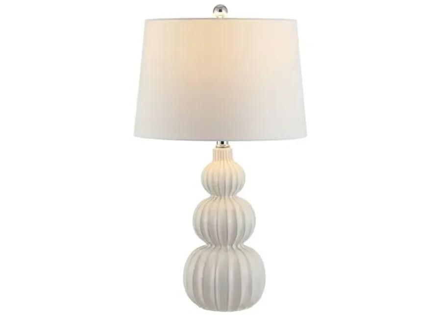 Maya Triple Gourd Table Lamp - White