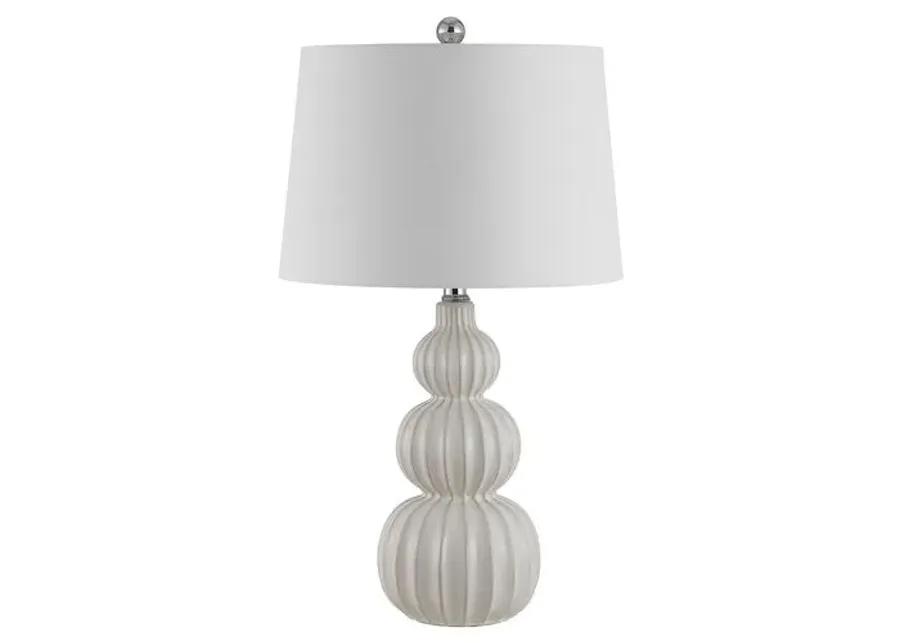 Maya Triple Gourd Table Lamp - White