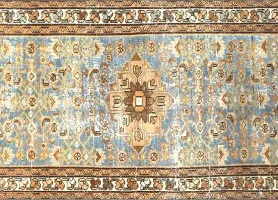 1920s Persian Melayer Runner - 3' x 17'2" - Nalbandian - Orange