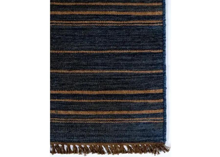 Duar Tofola Handwoven Rug - Indigo - Lemieux Et Cie - Blue - Blue