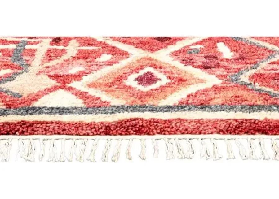 Doukkala Gnibi Hand-Knotted Rug - Red - Lemieux Et Cie - Red