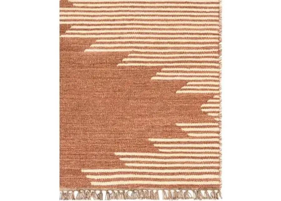 Metlili Missira Handwoven Rug - Terracotta - Lemieux Et Cie - Red - Red