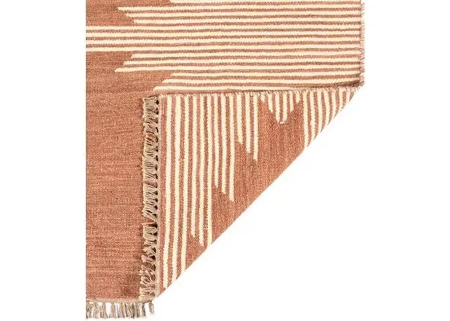 Metlili Missira Handwoven Rug - Terracotta - Lemieux Et Cie - Red - Red