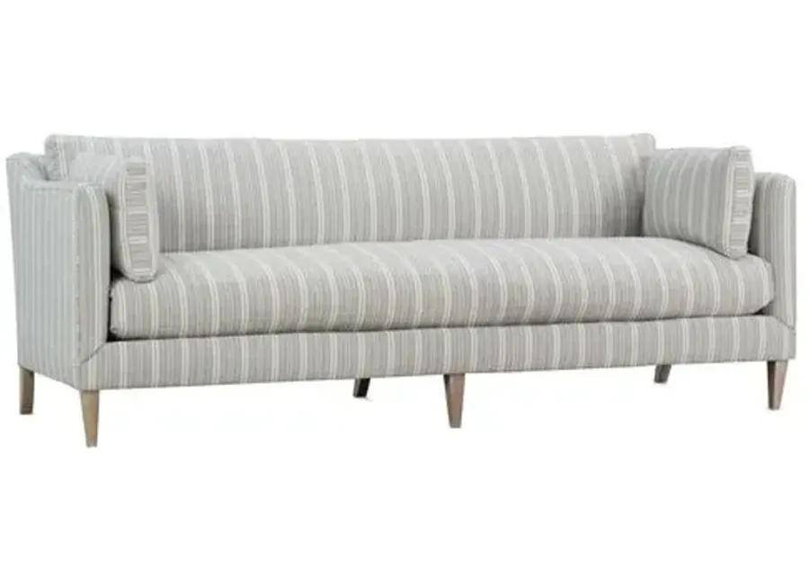 Camila Wide Stripe Sofa - Handcrafted