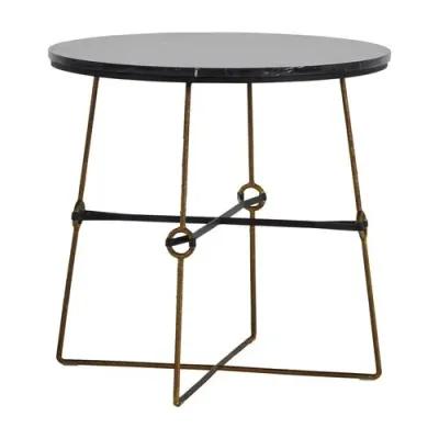 Stefan Side Table - Black Marble - Gabby