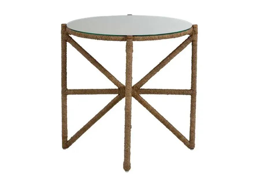 Nigel Side Table - Natural Seagrass - Gabby - Brown