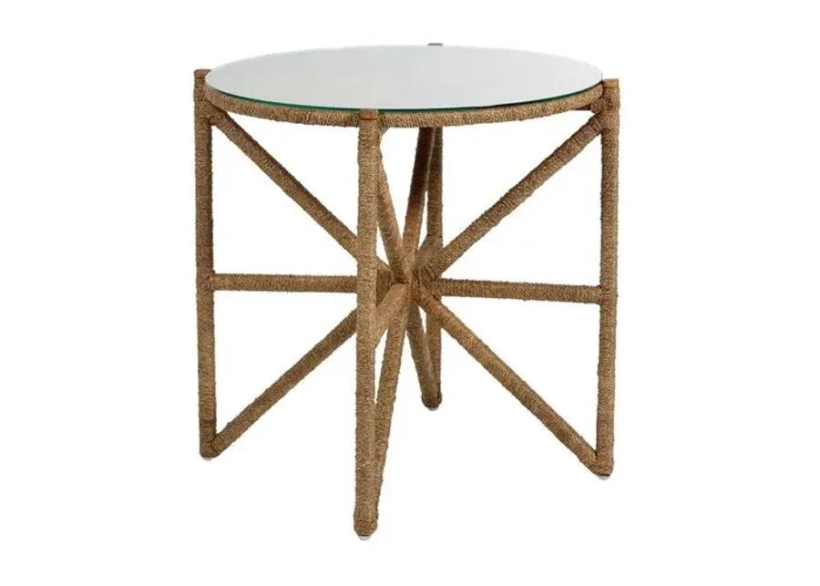 Nigel Side Table - Natural Seagrass - Gabby - Brown