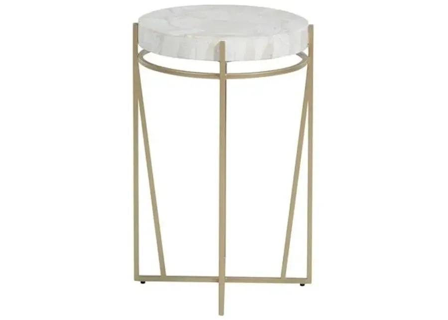 Krissa Marble Side Table - Gabby - Gold