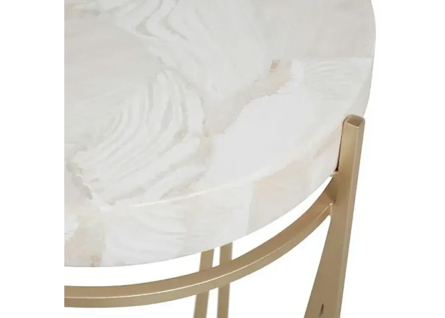 Krissa Marble Side Table - Gabby - Gold