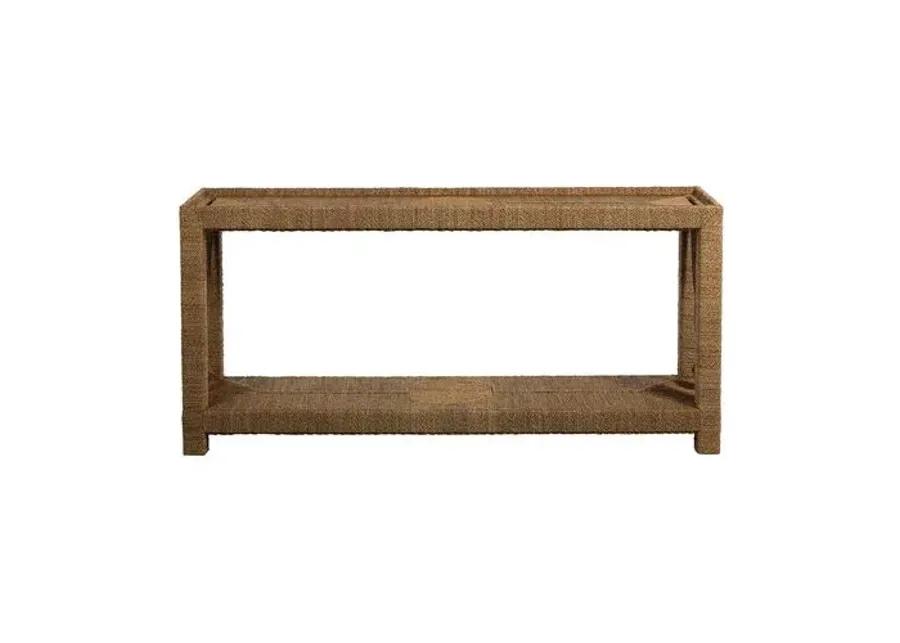 Hutch Console - Natural Seagrass - Gabby - Brown