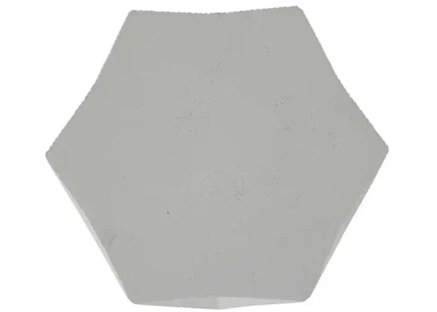 Albany Side Table - White Cast Stone - Gabby