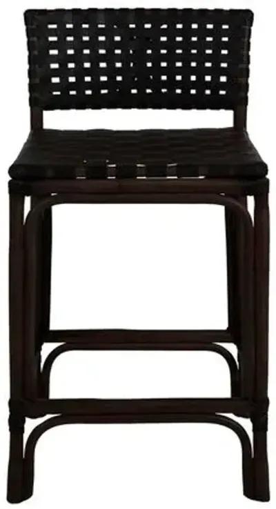 Dylan Counter Stool - Dark Brown Rattan - Gabby