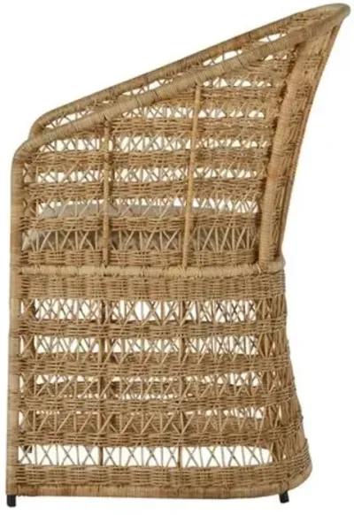 Libby Dining Chair - Natural Rattan - Gabby - Gray