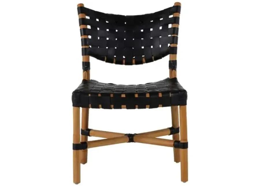 Morrison Rattan Side Chair - Natural/Black - Gabby