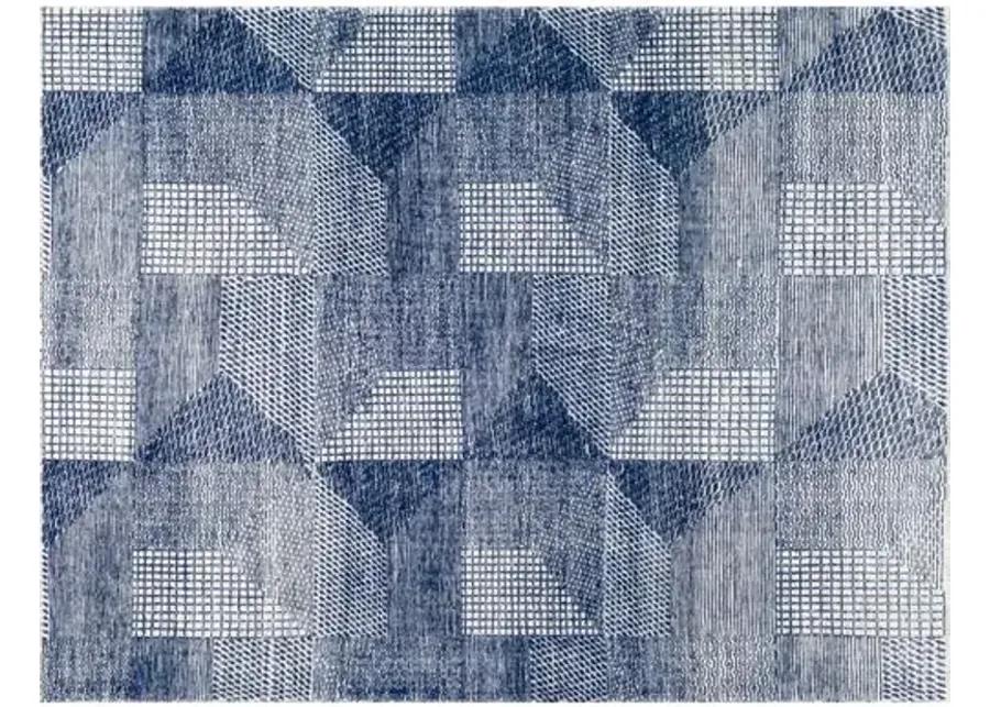 Weller Hand-Knotted Rug - Navy - STARK - Blue - Blue