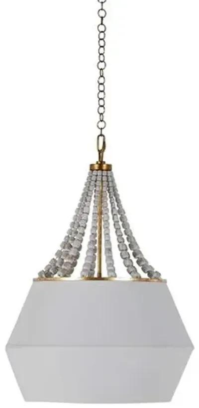 Soma Pendant - Antique Gold/White - Gabby