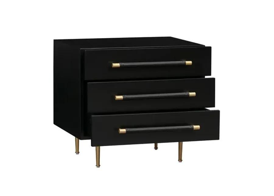 Aria Nightstand - Black/Gold