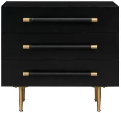 Aria Nightstand - Black/Gold