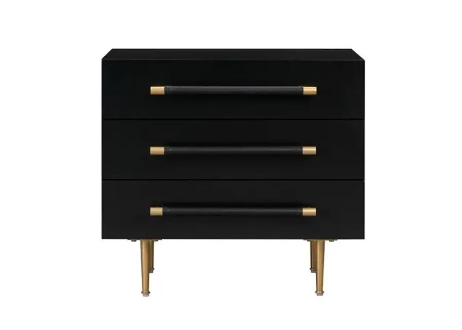 Aria Nightstand - Black/Gold