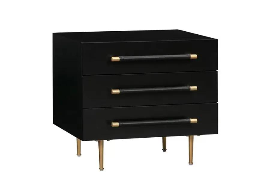 Aria Nightstand - Black/Gold