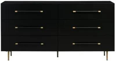 Aria 6-Drawer Dresser - Black/Gold