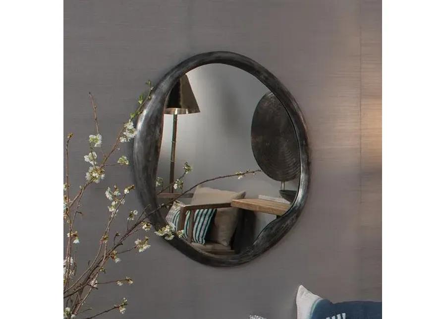 Organic Round Wall Mirror - Antique Iron - Jamie Young Co.