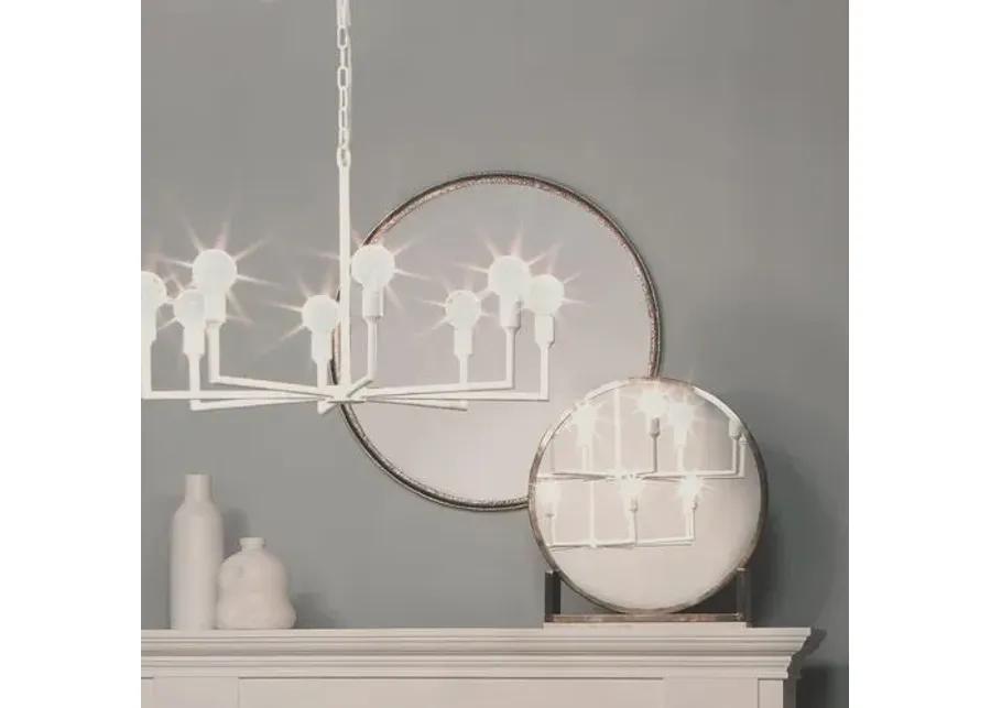 Refined 36" Round Wall Mirror - Silver Leaf - Jamie Young Co.