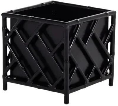 Kit Chippendale Small Outdoor Planter - Black - 16"l x 16"w x 18"h