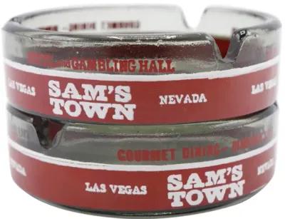 Sam's Town Glass Ashtrays - a Pair - Interesting Things - Red