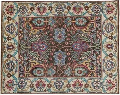 Kim Floral Hand-Knotted Rug - Beige - Beige